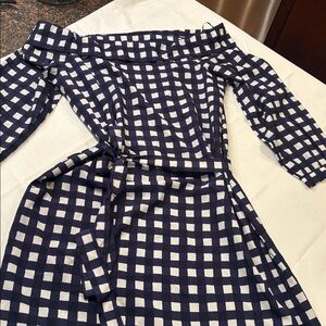 Banana Republic Navy and Cream Dress